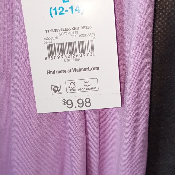 TIME AND TRU SLEEVELESS KNIT DRESS IN SOFT VIOLET - Picture 4 of 4